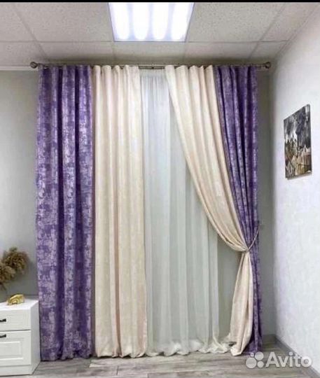 Шторы мрамор комбинированые