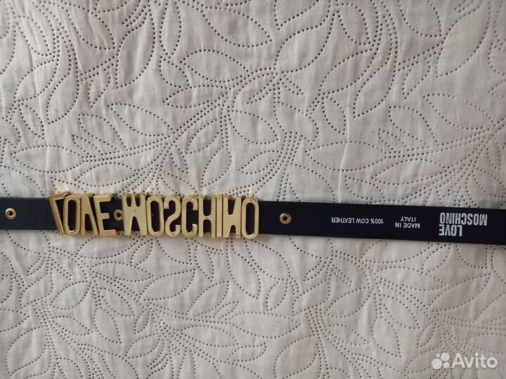 Ремень кожаный женский moschino Италия