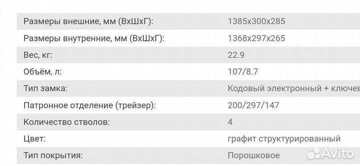 Оружейный сейф Чирок 1328 EL