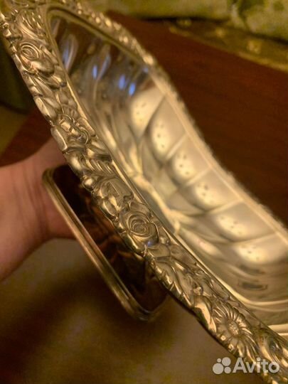 Ваза,сухарница,фруктовница посеребренние Sheffeld