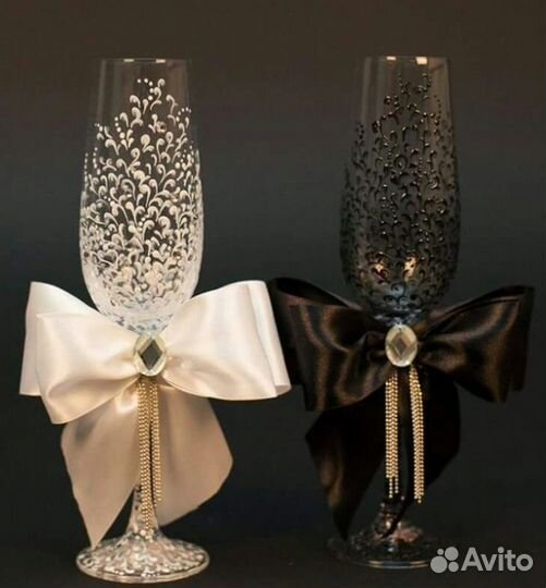 Свадебные бокалы фужеры подарок