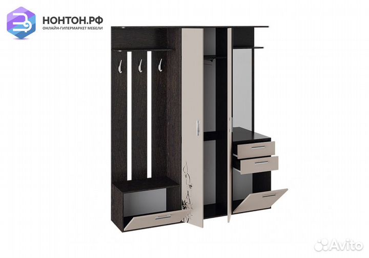 Прихожая Витра тип 2 венге цаво / дуб белфорт с ри