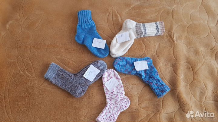 Носки шерстяные вязаные