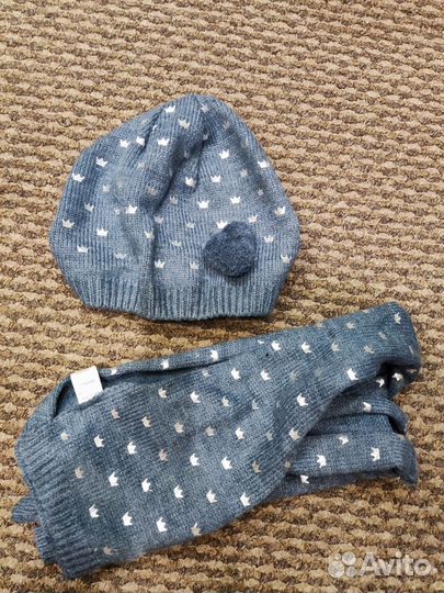 Набор шапка с шарфом