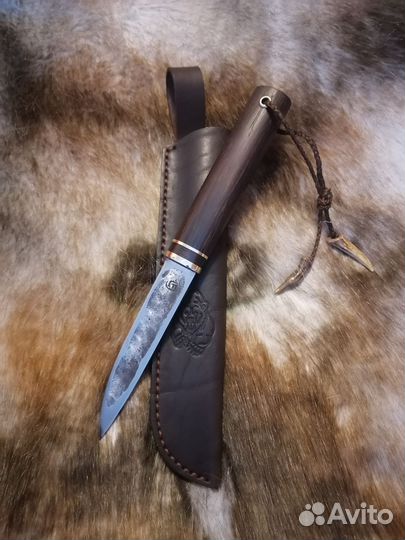 Нож якутский охотничий ручной работы