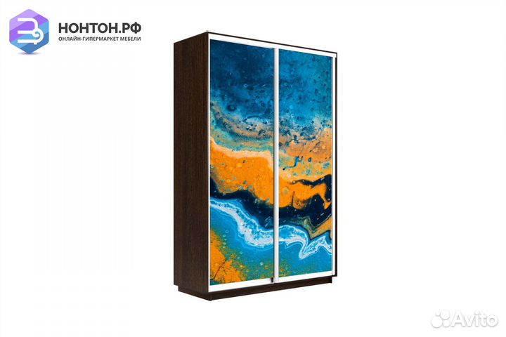 Шкаф-купе 2-х дверный Нонтон фото №1006 / венге