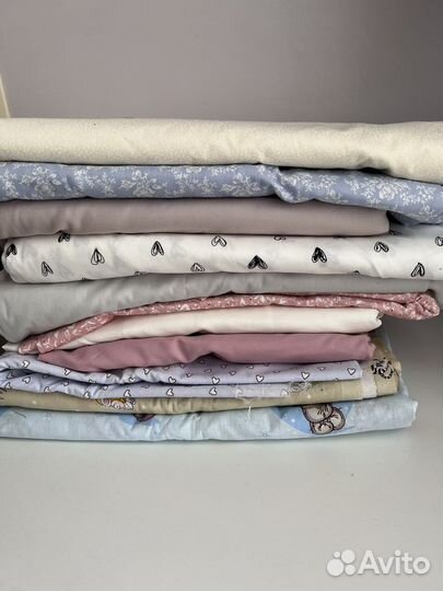 Отрезы ткани сатин и бязь