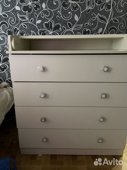 Пеленальный комод белый б/у