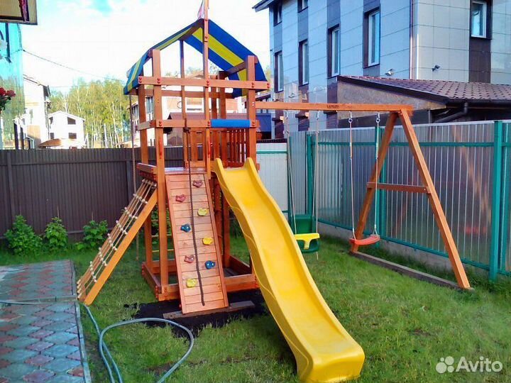 Горка 3 метра детская желтая