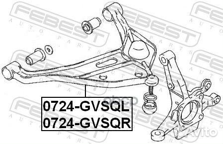 Рычаг подвески перед прав 0724gvsqr Febest