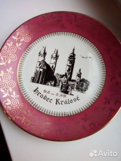 Тарелка настенная. Градец- Кралове. Фарфор MZ