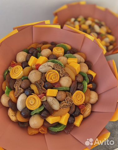 Букеты из сухофруктов, ореховые букеты