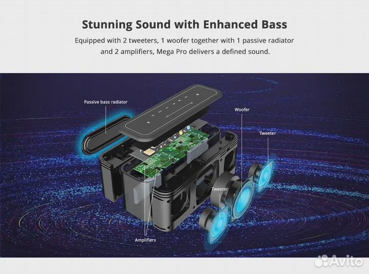 Колонка Bluetooth Tronsmart Mega Pro 60W black