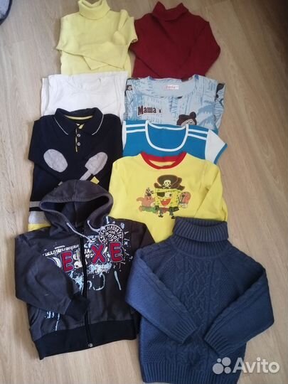 Вещи на мальчиков пакетом ростовкой 104,110,116