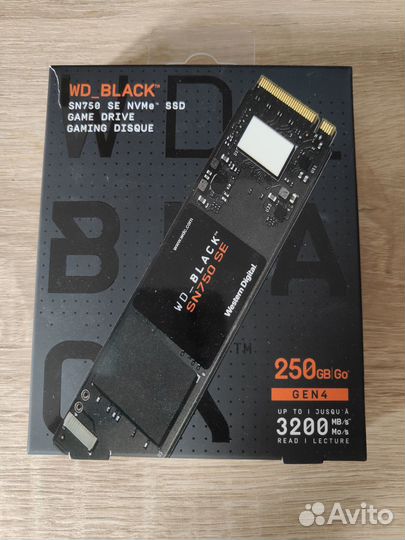 NVMe Накопитель WD black SN750 250GB