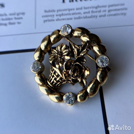 Винтажная брошь 