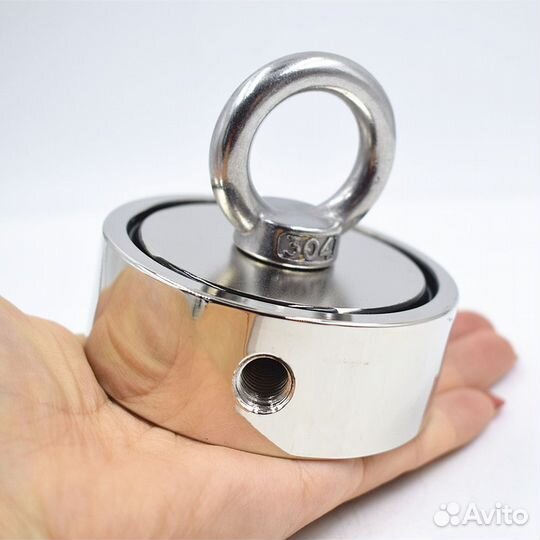 Поисковый магнит D75x25mm 150kg*2, новый