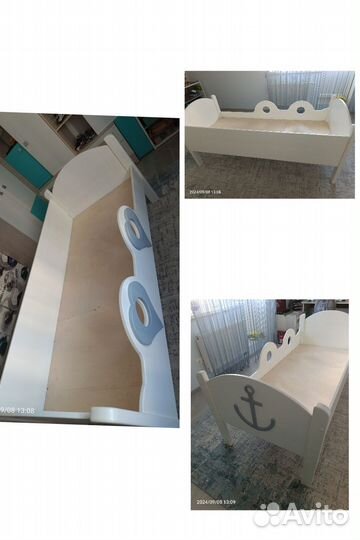 Кровать с матрасом (масив сосны) 180*80