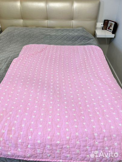 Двустороннее стеганное детское покрывало