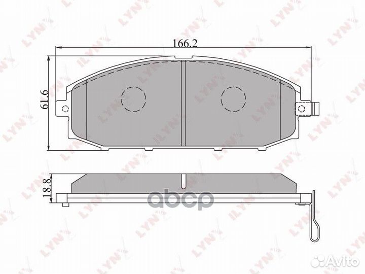 Колодки тормозные дисковые перед BD5715 LYN