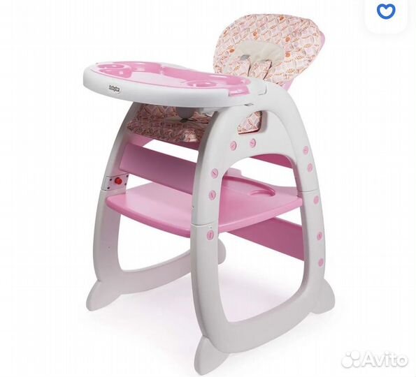 Стульчик для кормления 2 в 1 babyton розовый