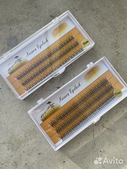 Ресницы пучки ласточки 10мм 12мм