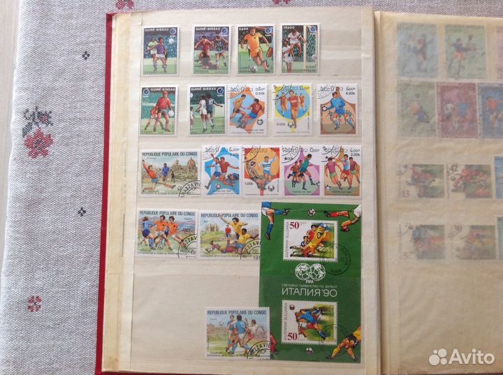 Марки коллекция в альбоме, 80-90-ые