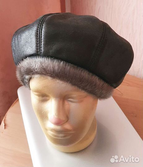 Берет женский натур.кожа