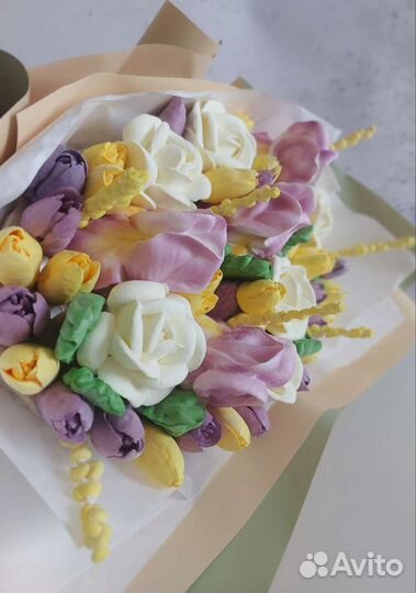 Подарок учителю на 1 сентября.Букет из зефира