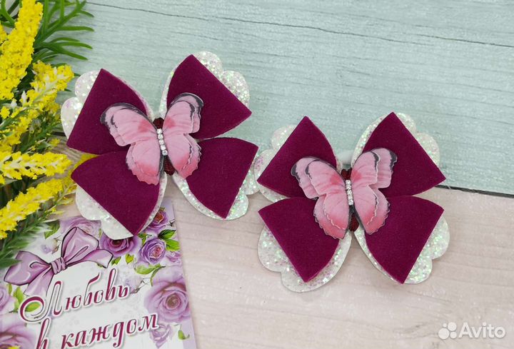 Бантики весенние с бабочками