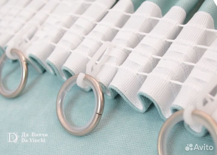 Готовые шторы из велюр-канваса Да Винчи