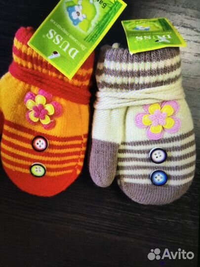 Варежки перчатки детские