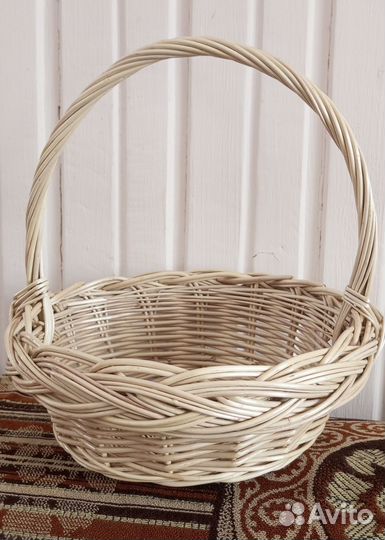 Корзина круглая плетенная