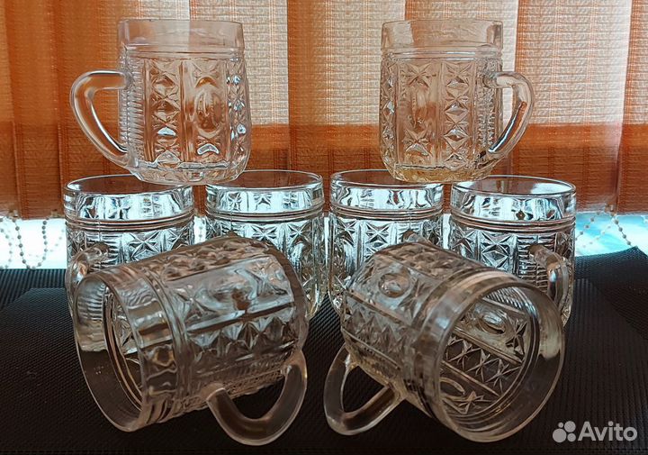 Хрустальные чашки, хрустальные розетки под варенье