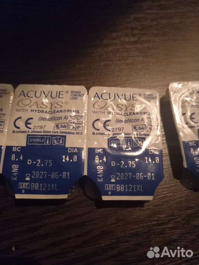 Линзы контактные acuvue oasys двухнедельные -2.75