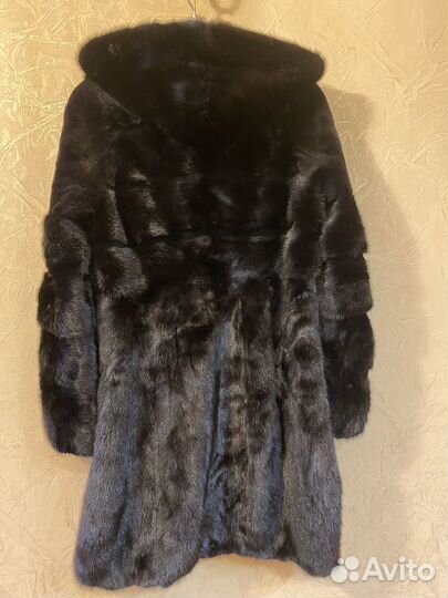 Шуба норковая с капюшоном 42-44