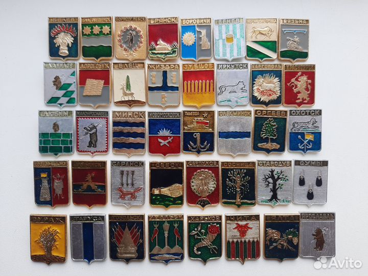 Значки гербы городов