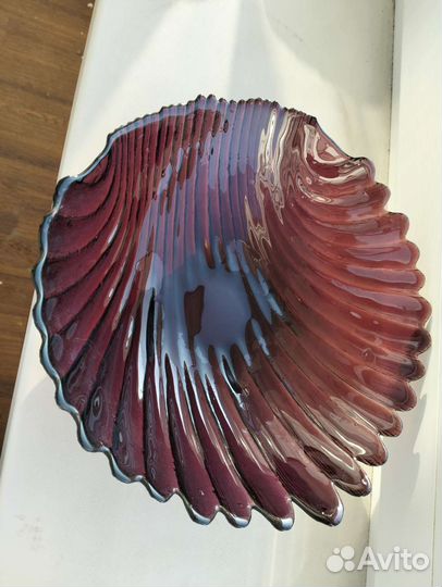 Салатники - фруктовницы из цветного стекла