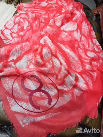 Платок шаль 140см тонкорунная шерсть италия