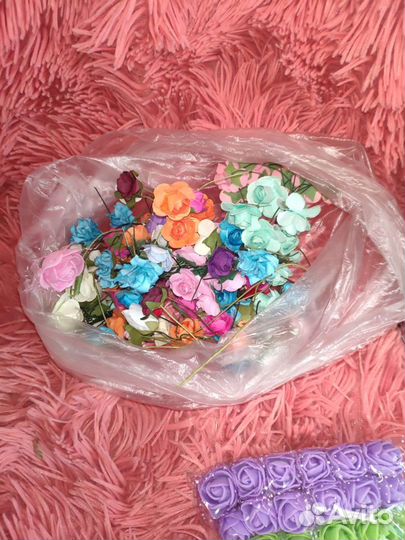 Цветы из фоамирана и бумаги