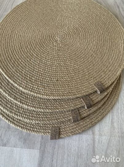 Сервировочные салфетки из джута. Подарочный набор