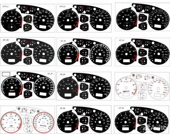 Шкалы для приборой панели audi a6 c5