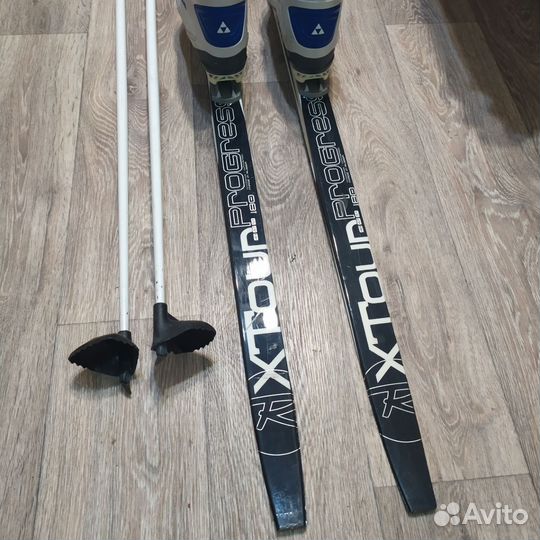 Rossignol лыжи беговые, палки,ботинки