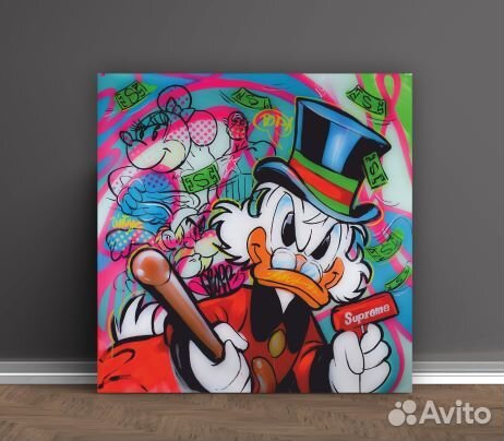 Картины на натуральном холсте. Скрудж Макдак