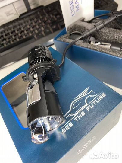 Лед лампочки линзовые h4 h7