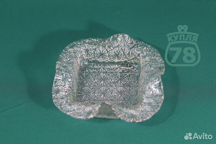 Ваза конфетница дизайнерское стекло СССР