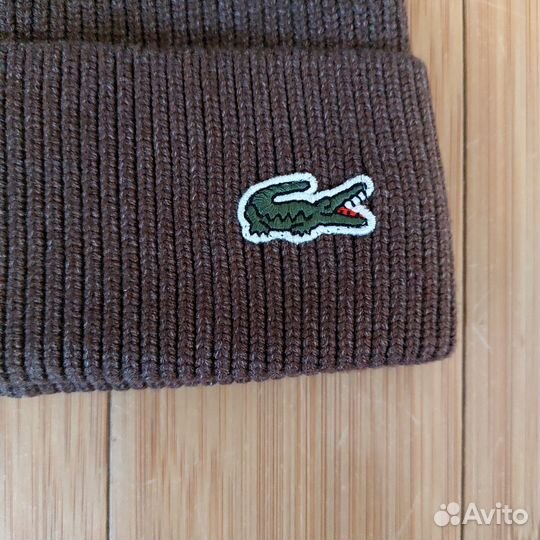 Шапка Lacoste premium вязаная