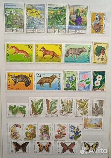 Марки чистые Фауна и флора 132шт на выбор и обмен