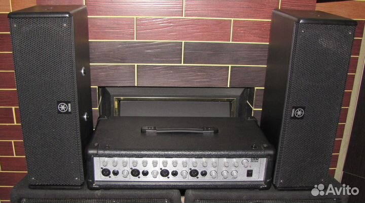 Колонки Yamaha 200-800W Pro 2шт Активный микшер LM