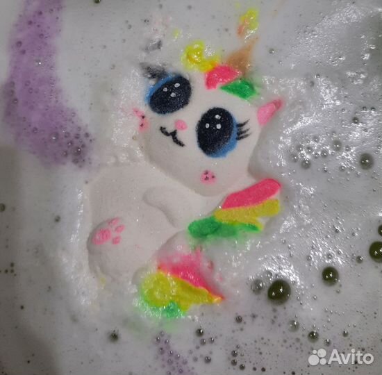 Набор бомбочек для ванн Кошка-единорожка